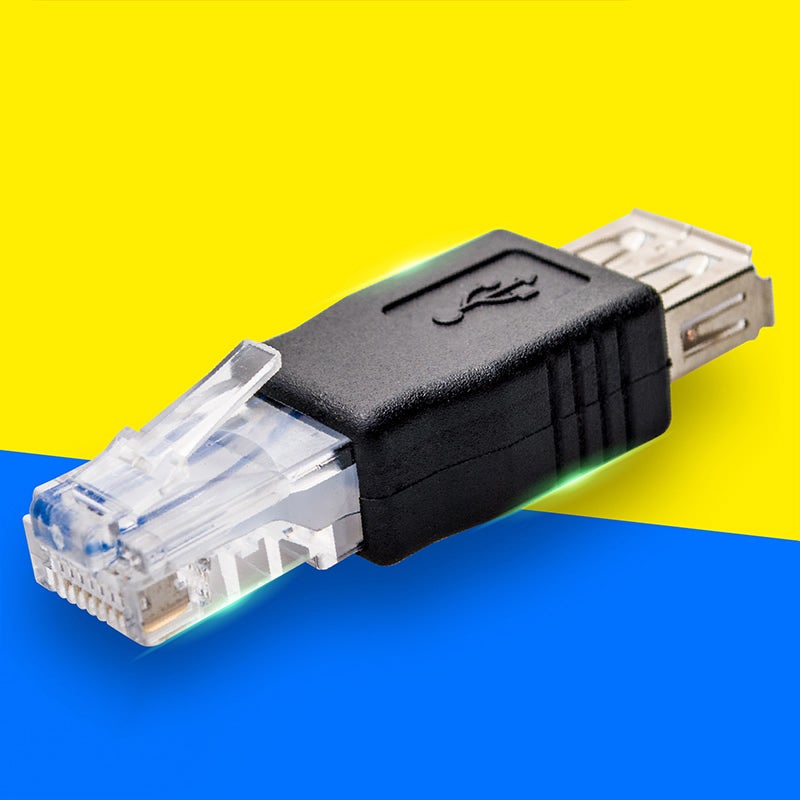 RJ45 Male to Female USB Ethernet Adapter Connector Router Plug Socket LAN Network Ethernet Convertor
